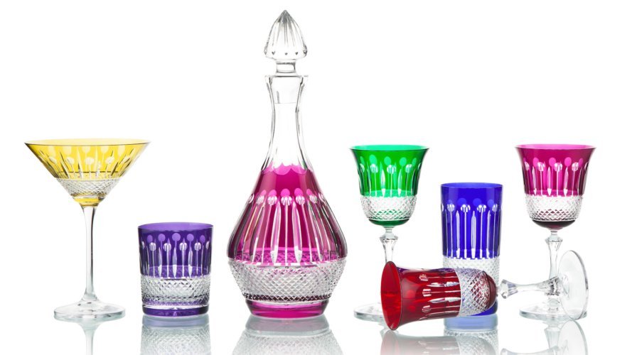 Crystal and glass product photo shoot for Gurasu
