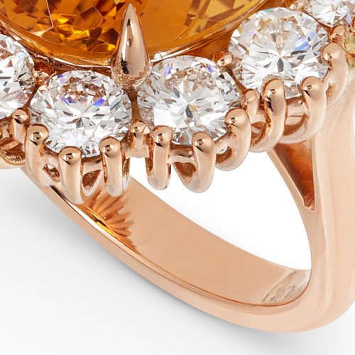 closeup photo of a diamond ring