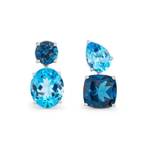 blue earrings product photo