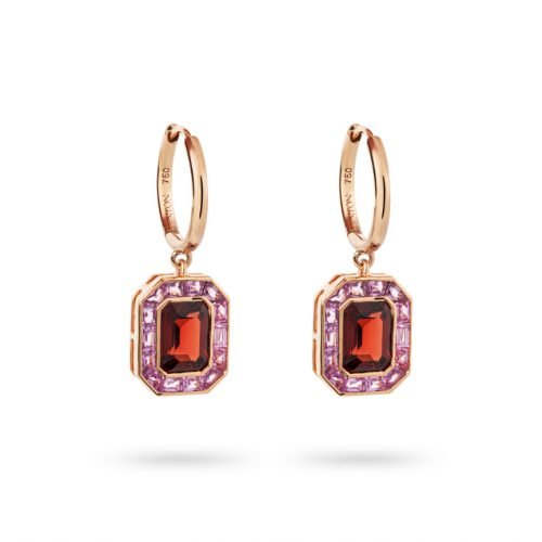 earrings with gold and rubies